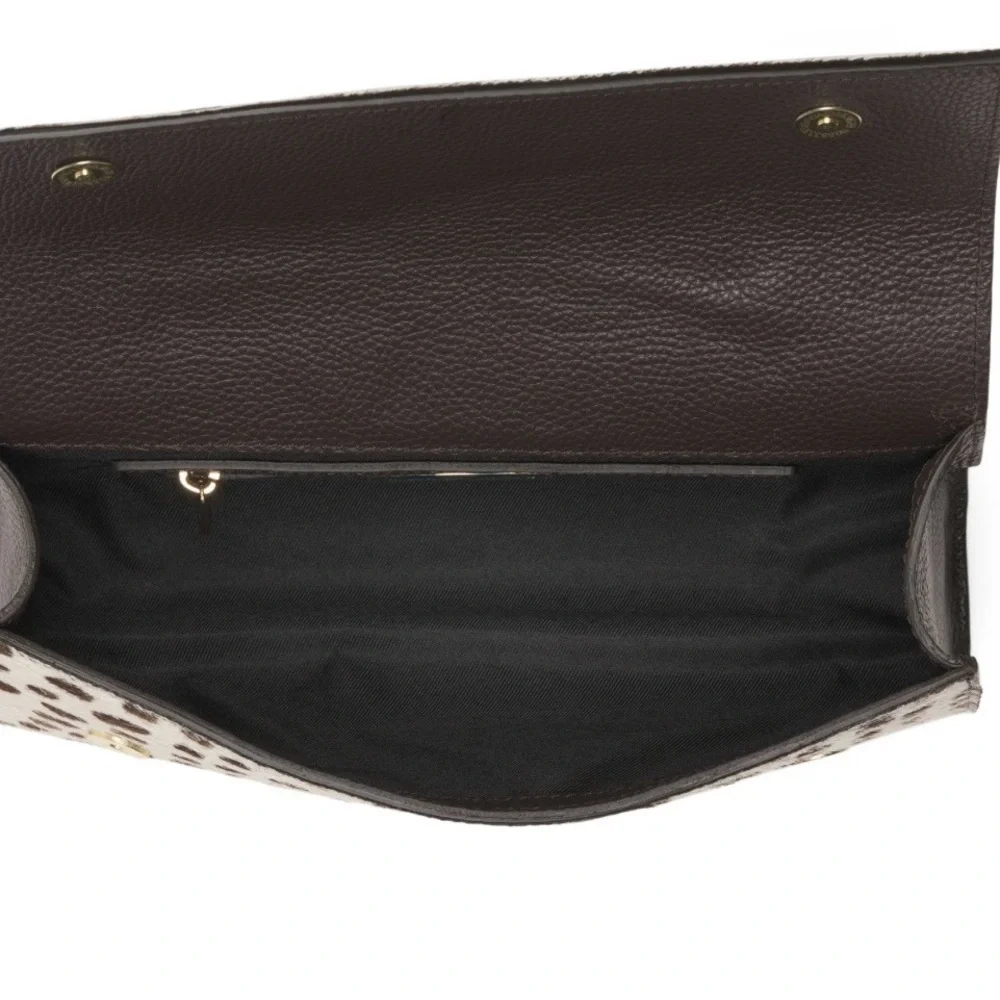 Divina Firenze leather spotted Dalmatian clutch/crossbody. Made in Italy. - Picture 3 of 4